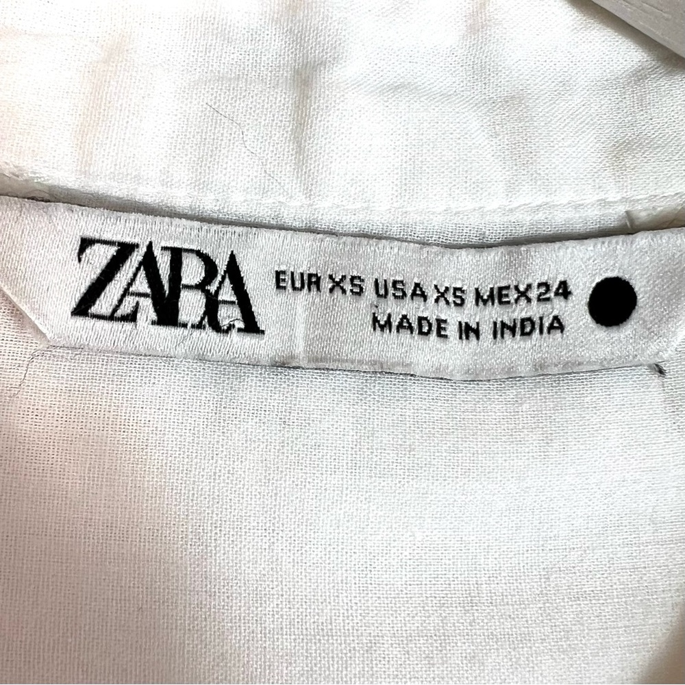 Zara Sea Motif Beach Embroidered Tunic Dress Cover-up Size XS - Picture 7 of 14